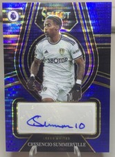 Crysencio Summerville Panini Select Prizm Auto Blue Scale Leeds United PL 22/23