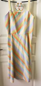 Vintage Chadwick's Summer Dress Size 8 + Earrings - Picture 1 of 7