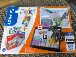 Frixion Fasermaler 6 Stifte radierbare Fasermaler Filzstifte mit Malbuch Set - Bild 1 von 3