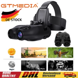 Helmet 3D Nachtsicht Brille IR 1080P HD Infrarot Fernglas Kopf Halterung+32G TF - Bild 1 von 24