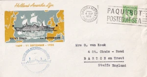 1959 Cover marking the voyage of SS Rotterdam to New York Southampton - Picture 1 of 1