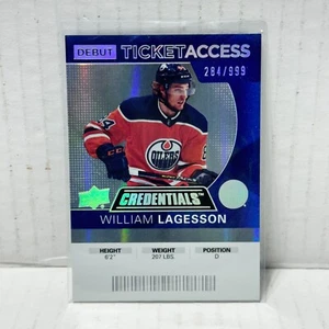 WILLIAM LAGESSON Edmonton Oilers Debut Ticket Access 284/999 NHL Hockey Card 🏒 - Bild 1 von 3