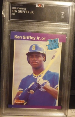 1989 Donruss/Leaf- Ken Griffey Jr. #33- Rated Rookie-***Error Card*** - Image 1 of 4