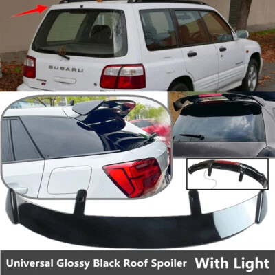 Universal For 98-00 Subaru Forester Rear Window Roof Spoiler Tail Wing W/ Light Foto 1 de 4