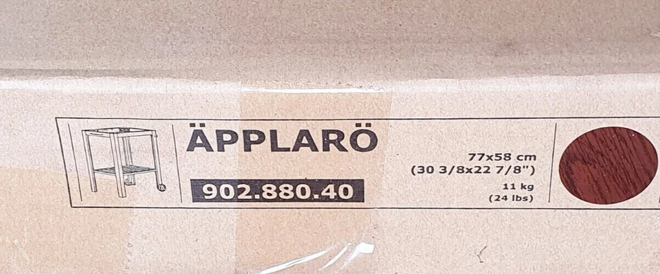 IKEA Äpplarö Servierwagen mit Gestell Akazie Holz braun 902.880.40 - Bild 1 von 1