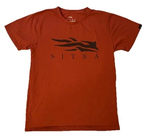 Sitka Camo Logo Grafik Orange T-Shirt Herren M Jagd Outdoor Pima Baumwolle - Bild 1 von 6