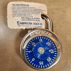American Lock Co. de colección Candado Combinado Nº 11900 con etiqueta original - Imagen 1 de 2