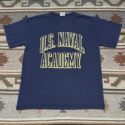 US Naval Academy T Shirt Vintage Mens Large Blue College Sports Made In USA 90s - Image 1 of 4