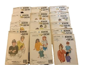 Lot Of 14 KWIK SEW Sewing Patterns Girls And Boy New Uncut Size 8-14 - Picture 1 of 16