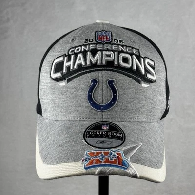 Indianapolis Colts 2006 Conference Champs Super Bowl Strapback Hat Baseball Cap - Image 1 of 4