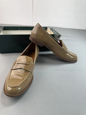 ZAPATOS Mocasines Ralph Lauren Barrett Para Mujer 9.5B Marrón PATENTE CUERO Penny Foto 1 de 4