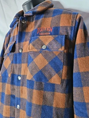 Nueva Chaqueta Death Row Records Talla M Peso Pesado Forrada Franela Lana Bronce/Azul. Foto 1 de 4