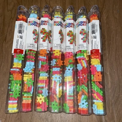 7 Pack HASHTAG Building Blocks 72 Piece Tubes NEW SEALED ITEMS - Image 1 of 4