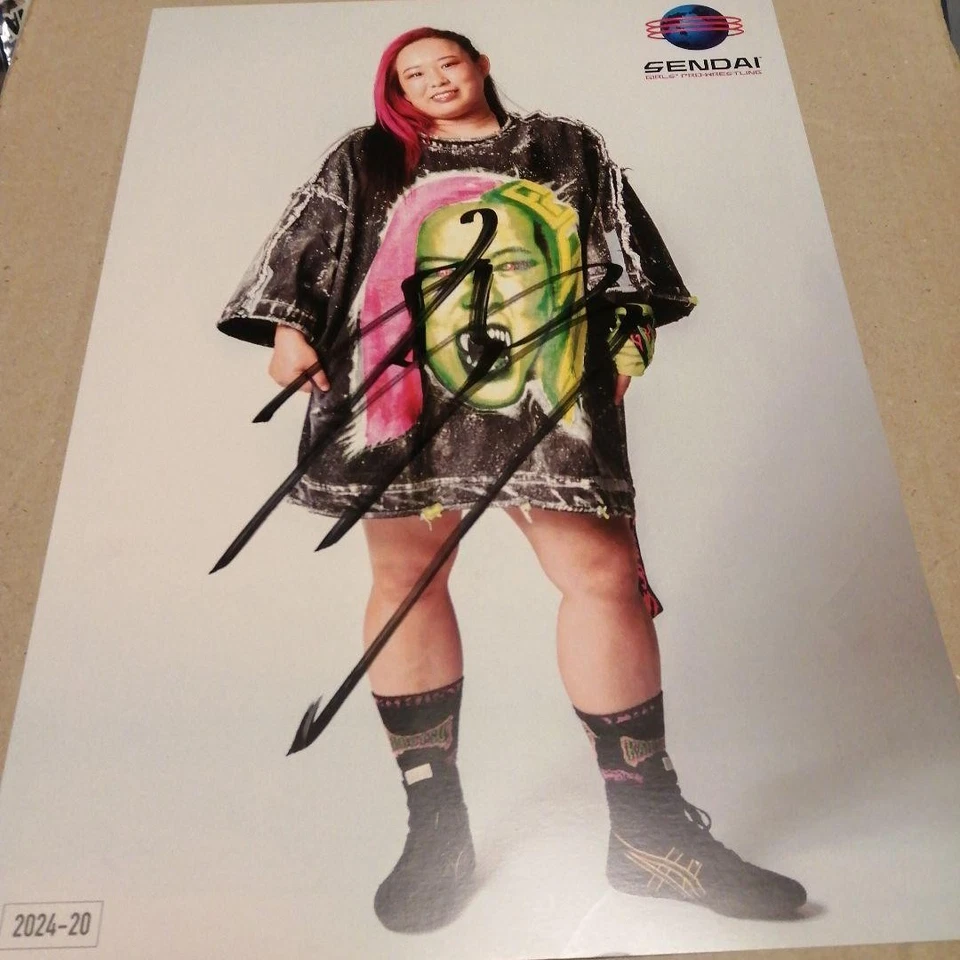 Chihiro Hashimoto Firmado A4 Retrato Sendai Niñas Lucha Libre Profesional Nuevo Foto 1 de 1