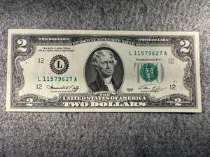 1976 $2 Dollar U.S. Federal Reserve UNC Note San Francisco Fr#1935 SPC1136 - Picture 1 of 3