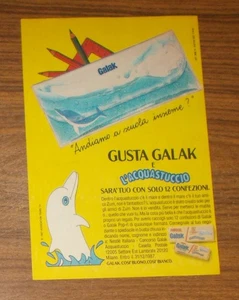 Seltene Werbung Nestle GALAK Schokolade Delfin 1987 - Picture 1 of 1