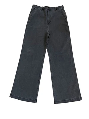 Pantalón de mezclilla Ann Taylor tiro alto talla 12 negro boho preppy Foto 1 de 4