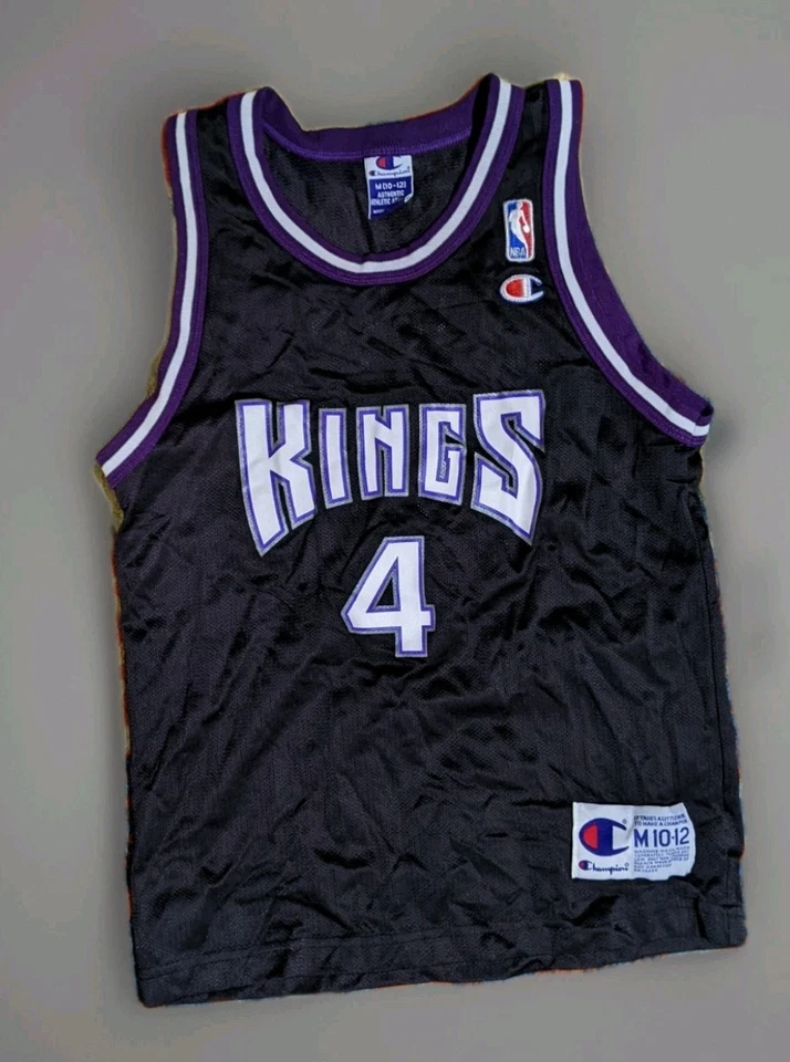 VTG Champion Sacramento Kings Chris Webber Black Jersey Youth Kids Medium 10-12  - Image 1 of 4