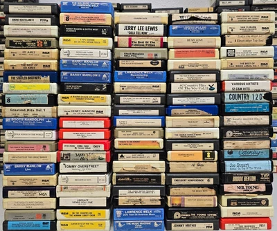 Lot of 97 Assorted Mixed 8-Tracks Pop Rock Folk vtg 8 Track Tape Cartridge #1 - Image 1 of 4