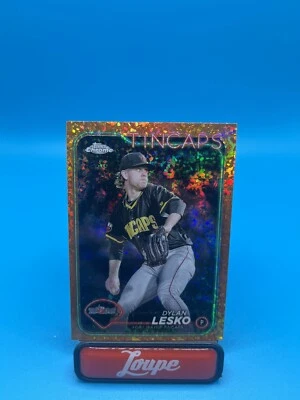 Dylan Lesko 2024 Topps Pro Debut Chrome Orange Mini-Diamonds /25 PDC-139 Tincaps - Image 1 of 3