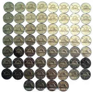 LOTE 60 CENTAVOS CANADIENSES DE 1979 **** 60 PIEZAS DE 5 CENTAVOS CANADÁ DE 1979 - Imagen 1 de 6