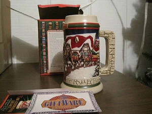 1998 BUDWEISER HOLIDAY CERAMIC STEIN--GRANT'S FARM HOLIDAY--CS343 - Picture 1 of 1