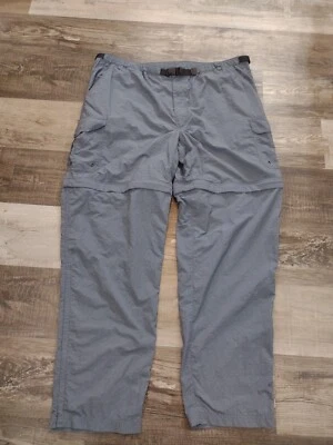 REI Hombre Pantalones Senderismo XL CONVERTIBLE Gris  Foto 1 de 4