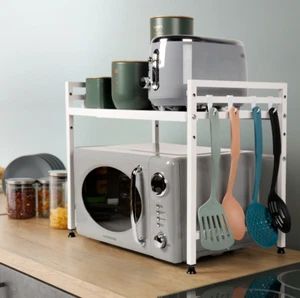 Scaffale da cucina supporto mensola per fornetto forno a microonde estensibile - Bild 1 von 8