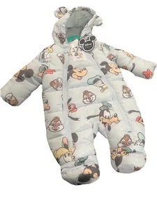 Boys/girls Disney And Friends Primark 0-3m Coat One Piece Mickey Ears Cute New - Picture 1 of 7
