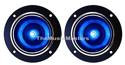 Par de altavoces TWEETER Super Bullet Horn LED azules de 4 pulgadas estéreo para automóvil audio profesional Foto 1 de 4