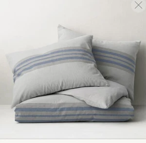 Restoration Hardware Teen Vintage Washed Surf Stripe Twin Duvet Cover Brand New - Picture 1 of 4