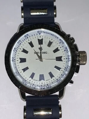 Reloj de moda Ice King para hombre.  Batería nueva. Banda de silicona azul.  Foto 1 de 4