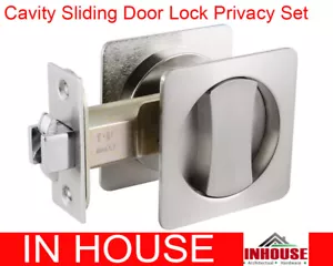 Cavity Sliding door Lock-Privacy function Satin finish - Picture 1 of 2