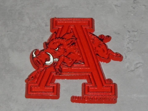 ARKANSAS RAZORBACKS Vtg Tag Express NCAA RUBBER FRIDGE MAGNET Standings Board Cover