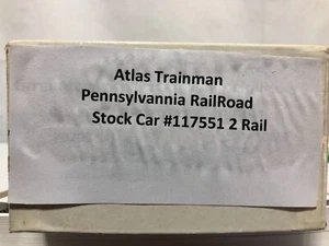 O Scale 2005 Atlas BK 001 Pennsylvania Rail Road Stock Car 2 Rail RD#117551 USED - Picture 1 of 7