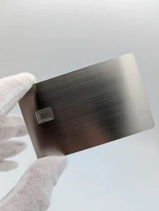 Heavy Stainless Steel ATM Card w/magnetic strip on silver brushed - Picture 1 of 1