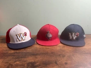 Game Worn Lot 3 WALLA WALLA SWEETS Baseball Team MILB HAT CAP FITTED 7 3/8 Minor - Picture 1 of 24