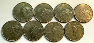 State US Quarters 2000D New Hampshire Live Free or Die Set of 8 coins circulated - Picture 1 of 10