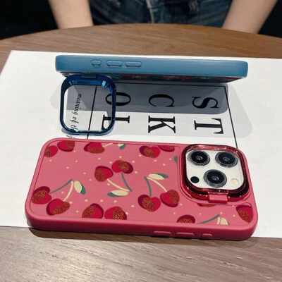 For iPhone 16 15 Pro Max 14 13 12 11 ShockProof PC Bracket TPU Soft Case Cover - Image 1 of 4