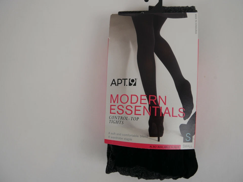 Apt. 9 Microfiber Tights Control Top Small Charcoal Heather Gray