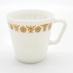 Tazas de café Pyrex Corning Corelle doradas florales 1410 - Imagen 1 de 8