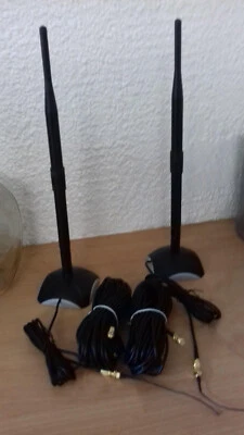 Fritzbox WLAN Umbauset  externer  Antenne  7dBi   mit Verlängerung 5,0m - Bild 1 von 4