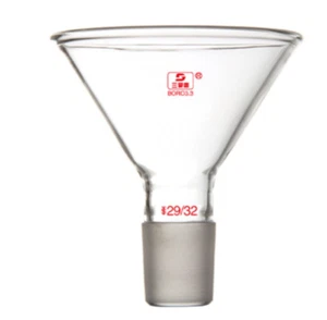 Lab glass triangle funnel conial addition funnel 100mm joint 29/32 - Bild 1 von 1