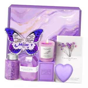  Birthday Gifts for Mom: Relaxing Spa Gift Basket Set with Butterfly-Shaped  - Picture 1 of 7