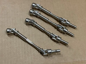 4pcs Hard Steel Front & Rear CVD Driveshaft 1/8 Arrma Typhon 550 MEGA Silver - Picture 1 of 4