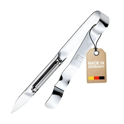 Pelador de verduras giratorio de acero inoxidable Monopol - Construcción de pinza con afilador... Foto 1 de 4