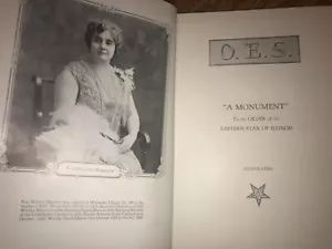 Vintage 1926 Order of Eastern Star Illinois O.E.S. Hardcover Buch "A Monument" - Bild 1 von 12