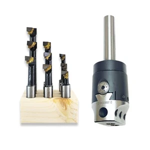 Testa alesatrice 2" con perno a gambo dritto 3/4" + utensili alesatura brasati 9pz RDG - Foto 1 di 2