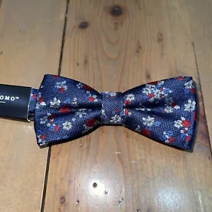 Pronto Uomo Blue Floral Bow Tie New - Picture 1 of 7