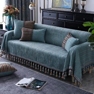 Stripe Couch Cover for Sofas 3 4 Seater Sectional Recliner Chair Sofa Towel